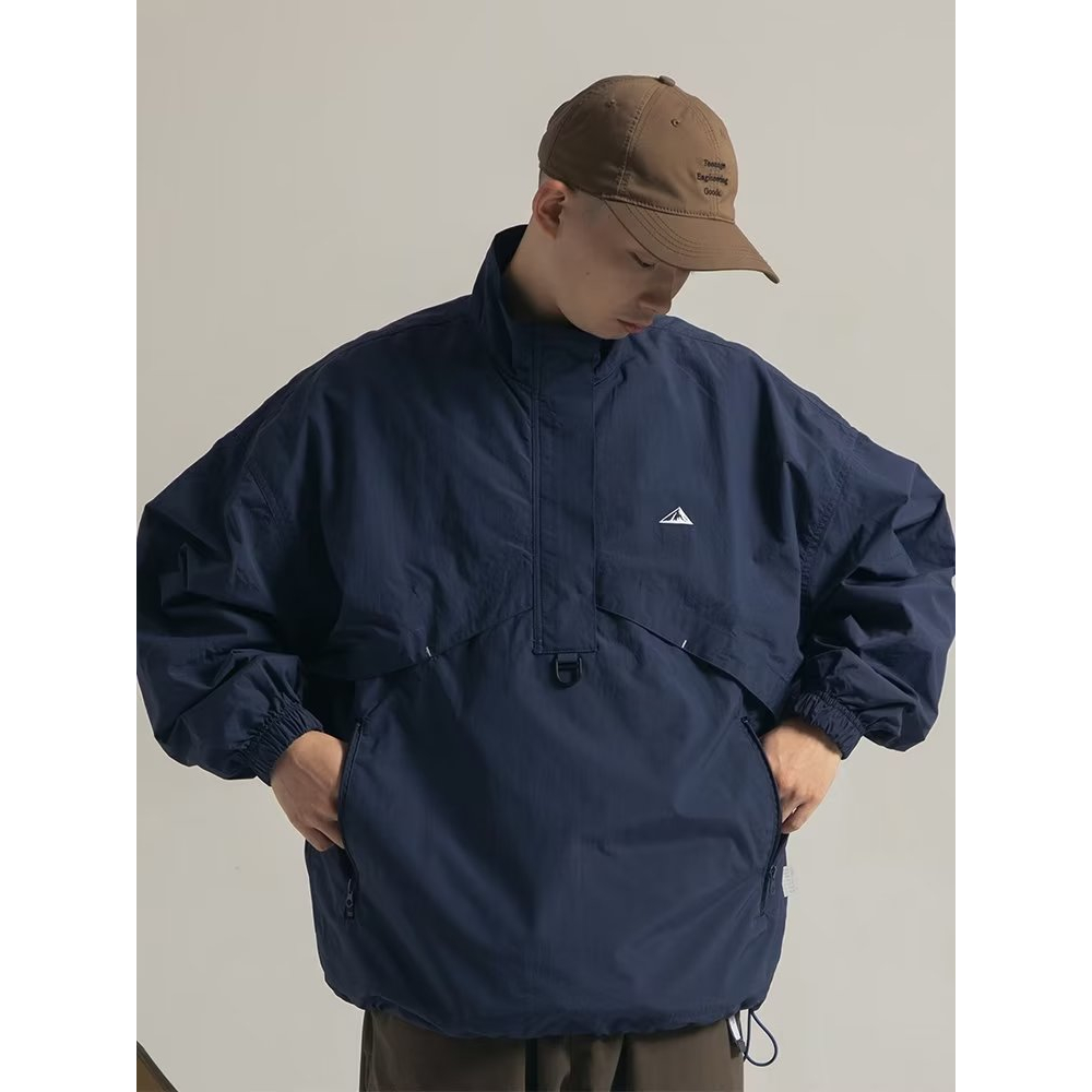 Áo khoác nửa dây kéo Nam 2 màu M-2XL Mountain Series Áo khoác chức năng Áo khoác ngoài ngoài trời Áo khoác làm việc hàng đầu