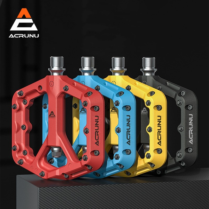 ACRUNU Siêu Nhẹ Nylon Bàn Đạp Không Gỉ Mtb Xe Đạp Đường Bộ Bàn Đạp Chống Trượt Rộng Hơn Traping Diện Tích Phụ Kiện Xe Đạp