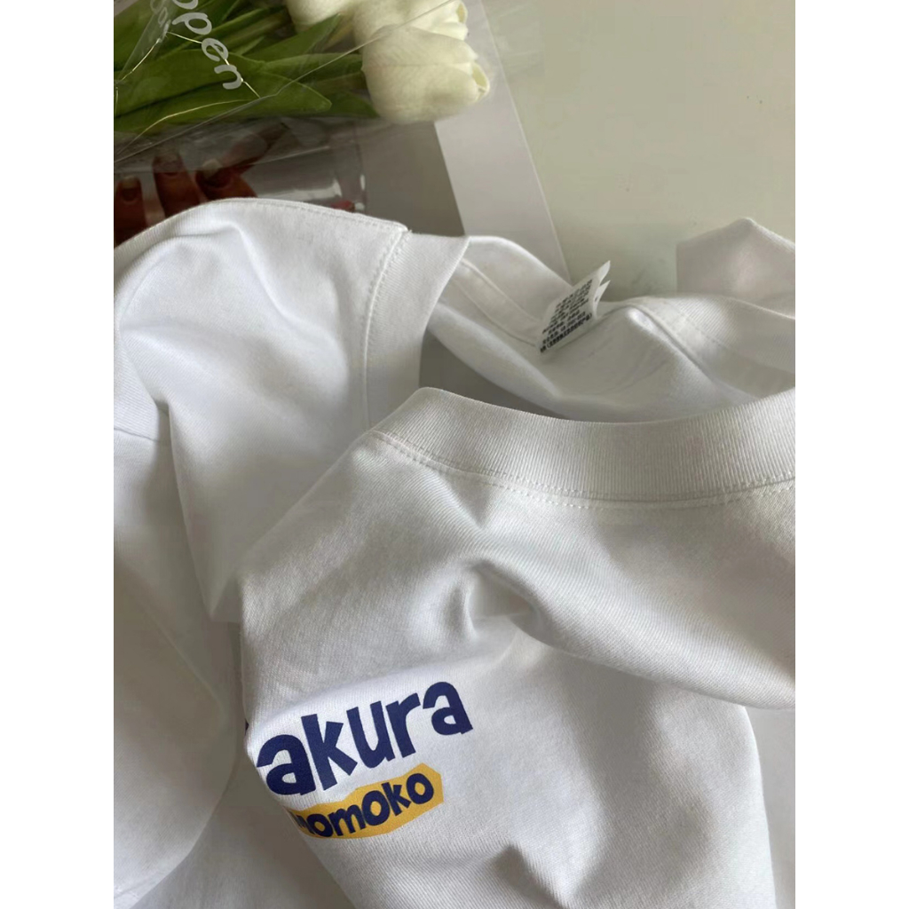 T-shirt nữ tay ngắn 100% cotton trắng xu hướng mới cherry maruko print ladies tops