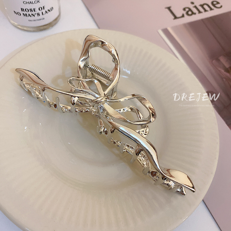 Kẹp Tóc Hình Nơ Bằng Kim Loại Thời Trang Cá Tính