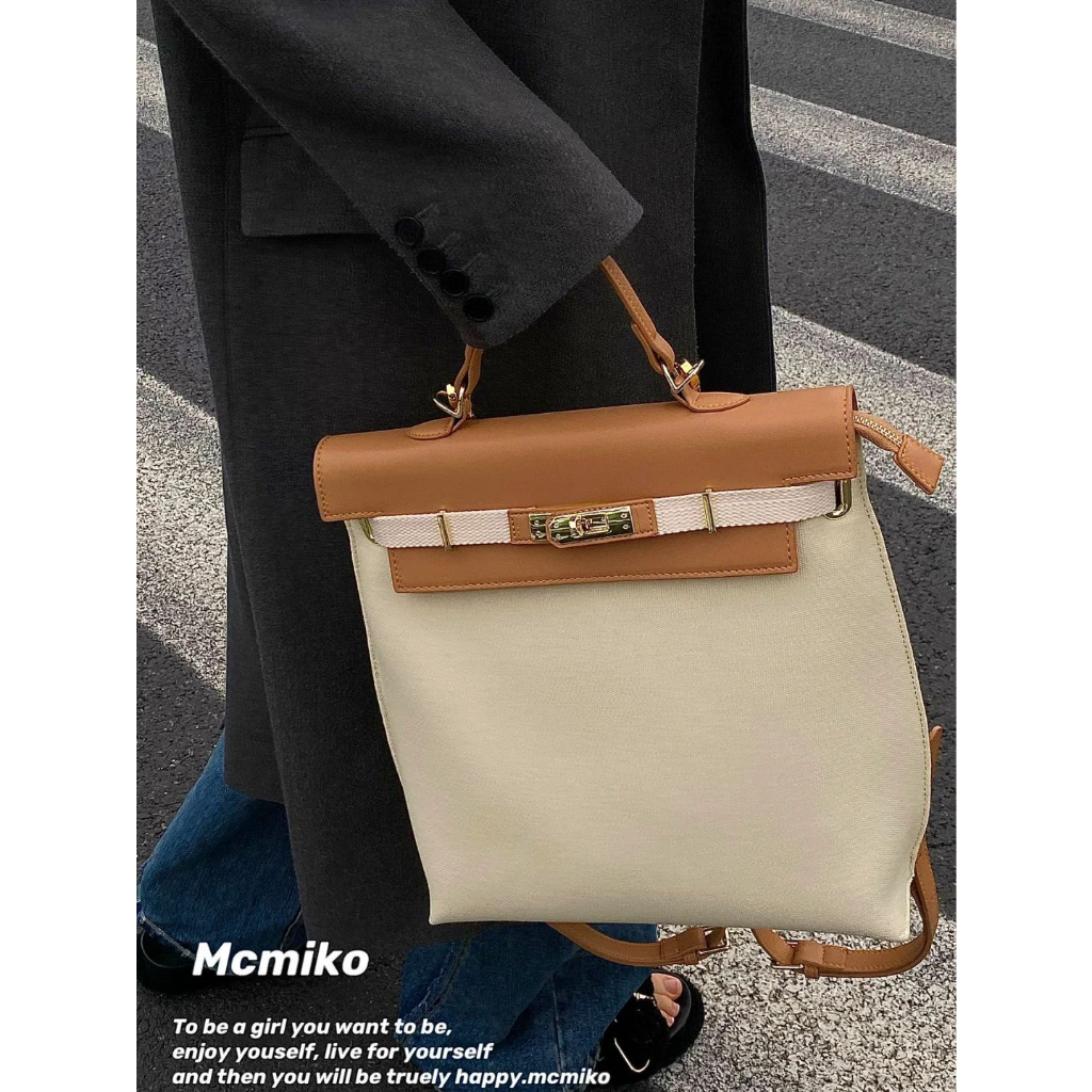 Ba Lô Học Sinh Vải Bạt Thời Trang Hàn Cho Nữ