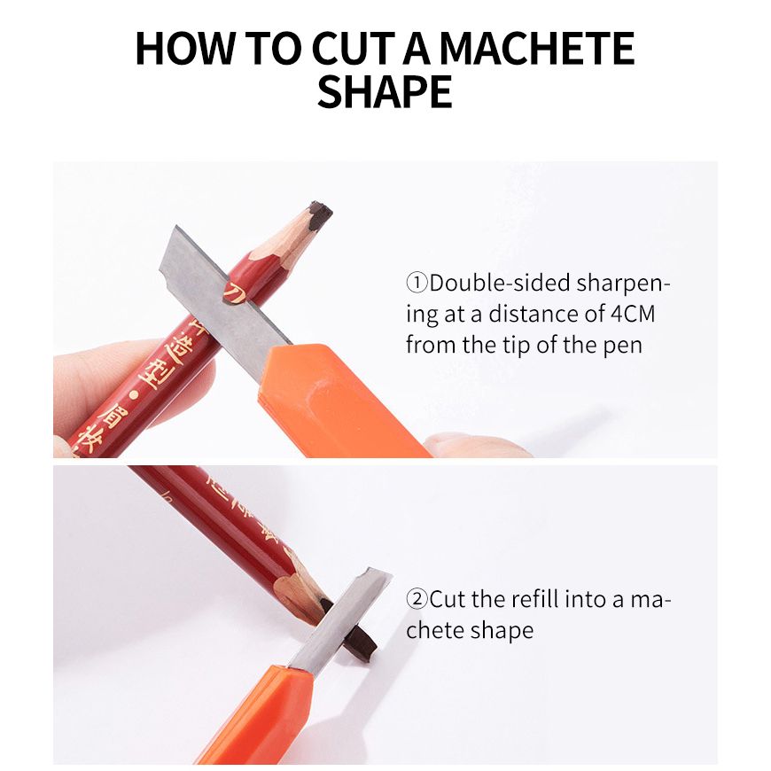 Gecomo Bút Kẻ Lông Mày Lõi Cứng 6 Màu Tùy Chọn Lâu Trôi Chống Thấm Nước