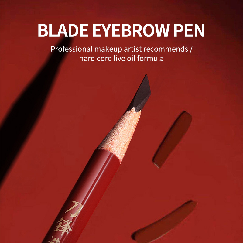 Gecomo Bút Kẻ Lông Mày Lõi Cứng 6 Màu Tùy Chọn Lâu Trôi Chống Thấm Nước