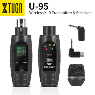 Bộ thu phát tín hiệu âm thanh không dây xtuga u95 uhf có thể sạc lại cho micro dynamic microphone