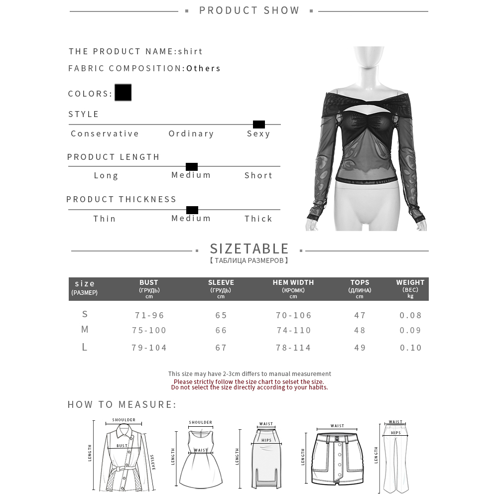 Klalien y2k Áo Thun Tay Dài Trễ Vai Xuyên Thấu Ôm Dáng Màu Đen Trơn Đơn Giản Cho Nữ