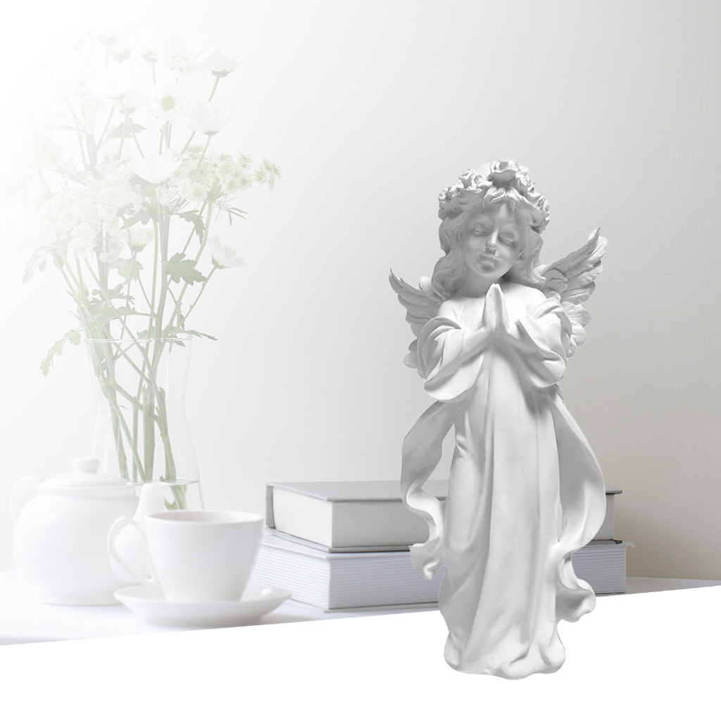 * Tượng thiên sứ đứng trắng to decor nhà cửa phong cách bắc âu Gonaments B.