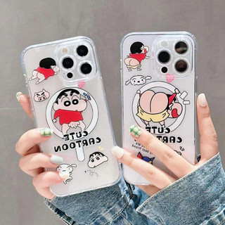 Hoạt hình vui vẻ crayon nhỏ từ trường điện thoại di động 14 13 12 11 Pro Max