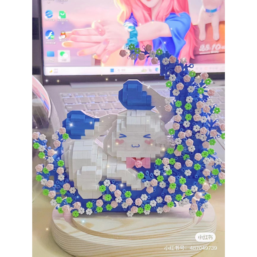 💗 100%Hàng sẵn sàng💗Cinnamoroll Bộ Đồ Chơi Lắp Ráp Đồ trang trí lego Gấu Dâu Tây Dễ Thương Cho Bé Gái