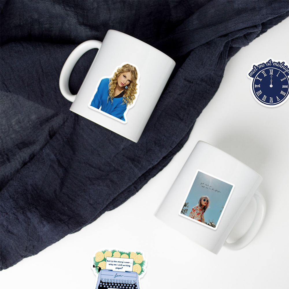 Bộ 50 Miếng Dán Trang Trí laptop / Điện Thoại / guitar taylor alison swift diy