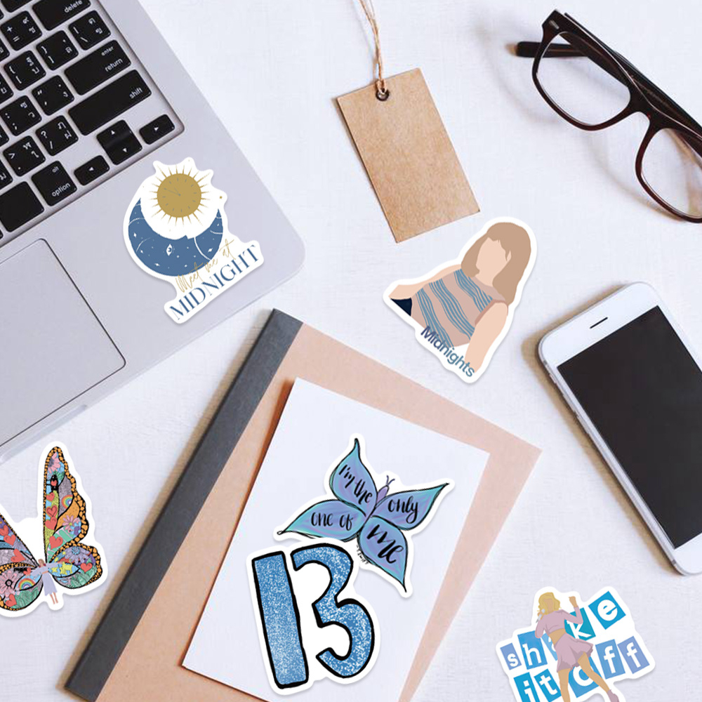 Bộ 50 Miếng Dán Trang Trí laptop / Điện Thoại / guitar taylor alison swift diy