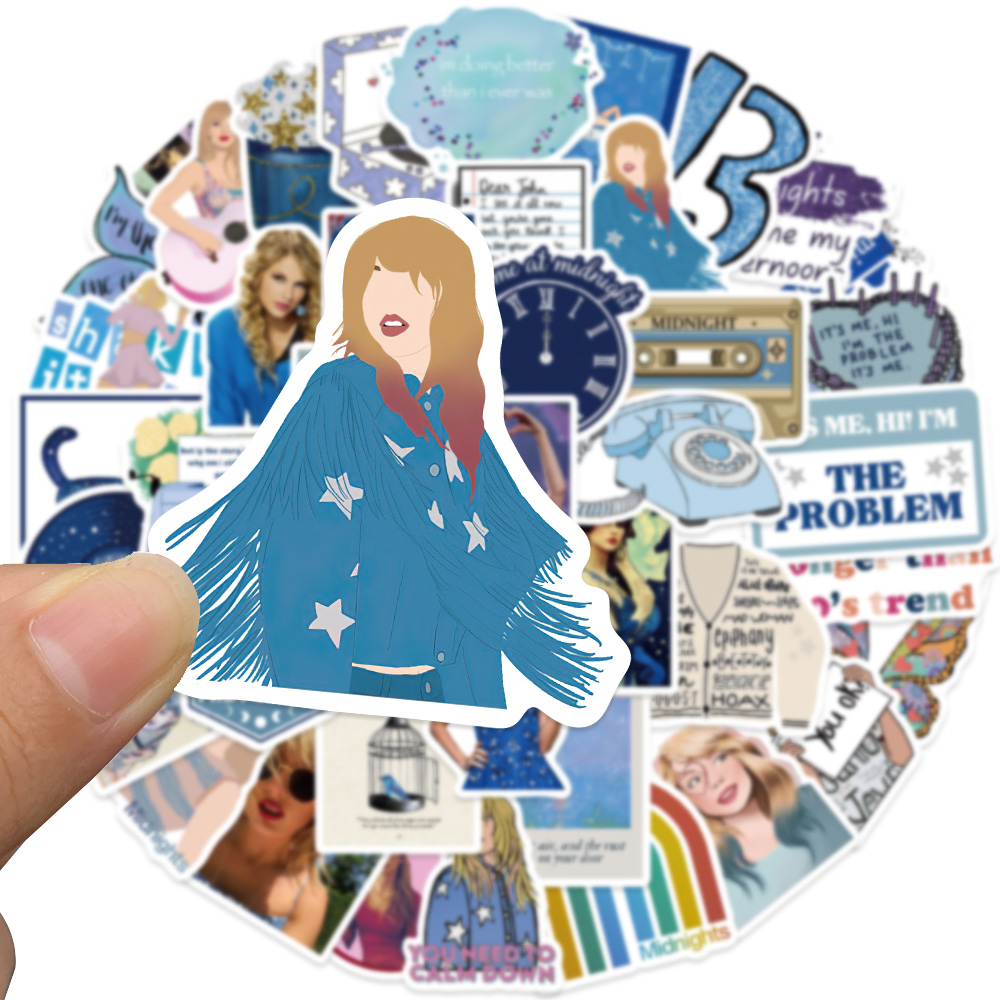 Bộ 50 Miếng Dán Trang Trí laptop / Điện Thoại / guitar taylor alison swift diy