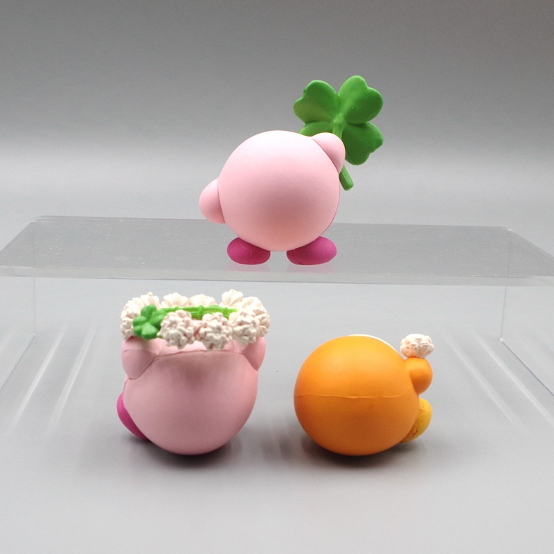 Set 3 Mô Hình Nhân Vật Hoạt Hình kawaii kirby mine waddle Dadeath Dễ Thương 3-5cm