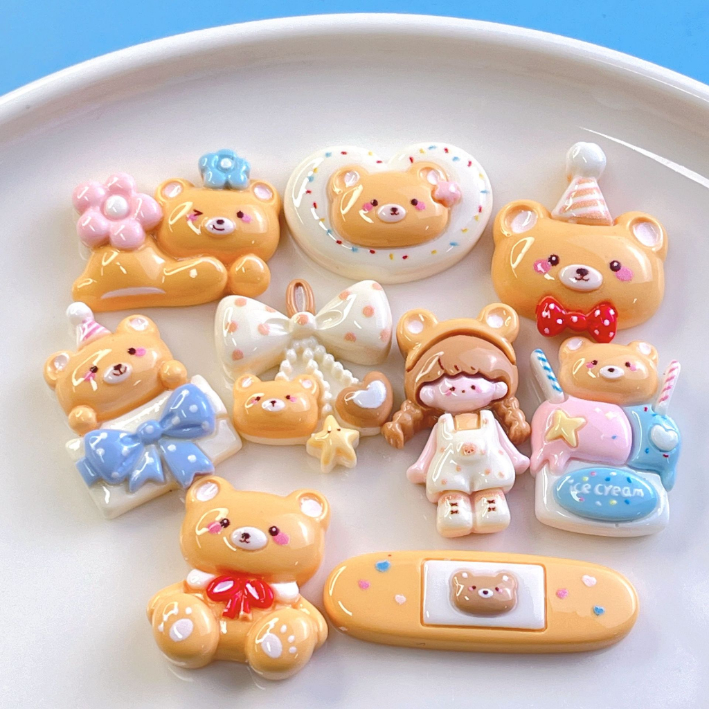 Set 10 Kẹp Tóc Nhựa Hoạt Hình Dễ Thương Cho Bé Gái