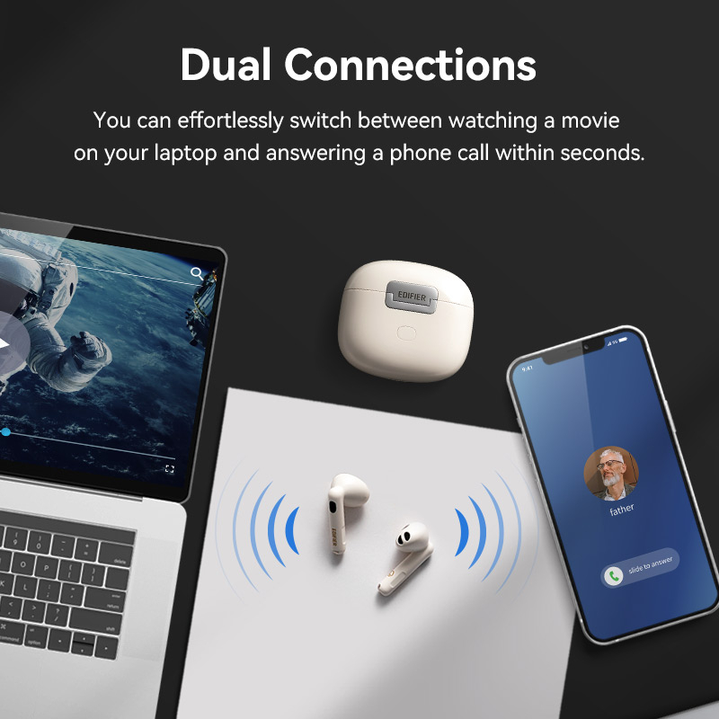 Edifier Tai Nghe Nhét Tai w320tn bluetooth v5.3 Chống Ồn Và Phụ Kiện