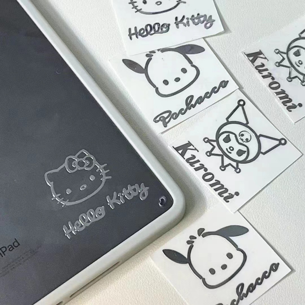 Sanrio Miếng Dán Trang Trí Điện Thoại Bằng Kim Loại Chống Thấm Nước Họa Tiết Hoạt Hình Dễ Thương
