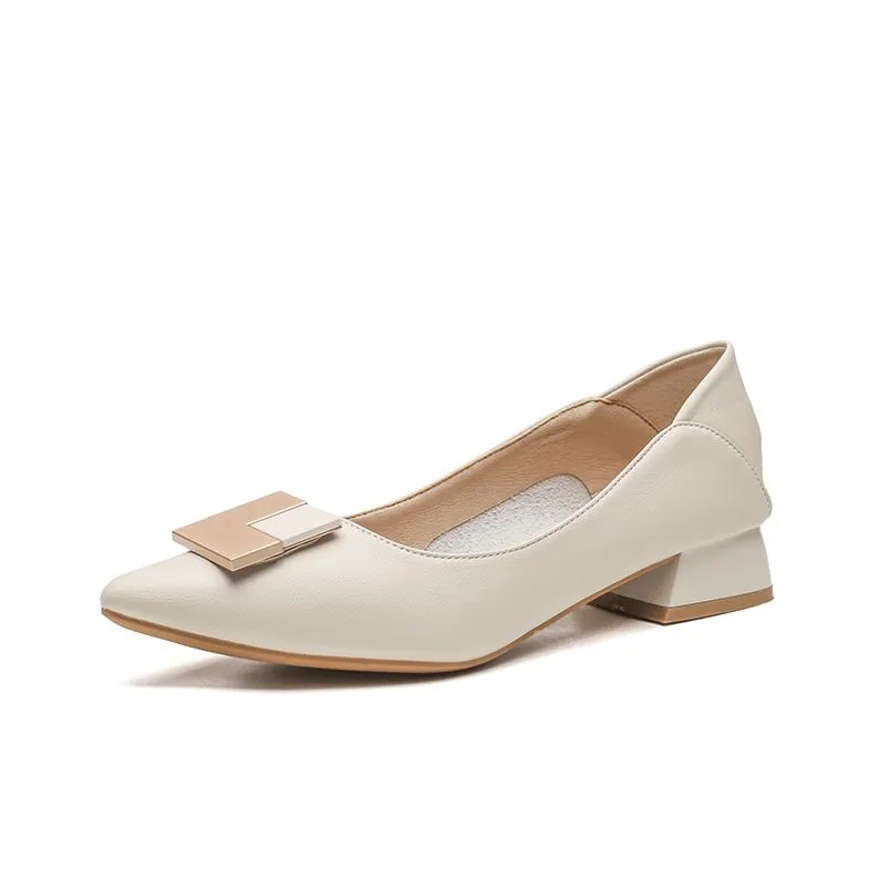 Giày Cao Gót Mũi Nhọn Chất Liệu Da Thời Trang Cho Nữ