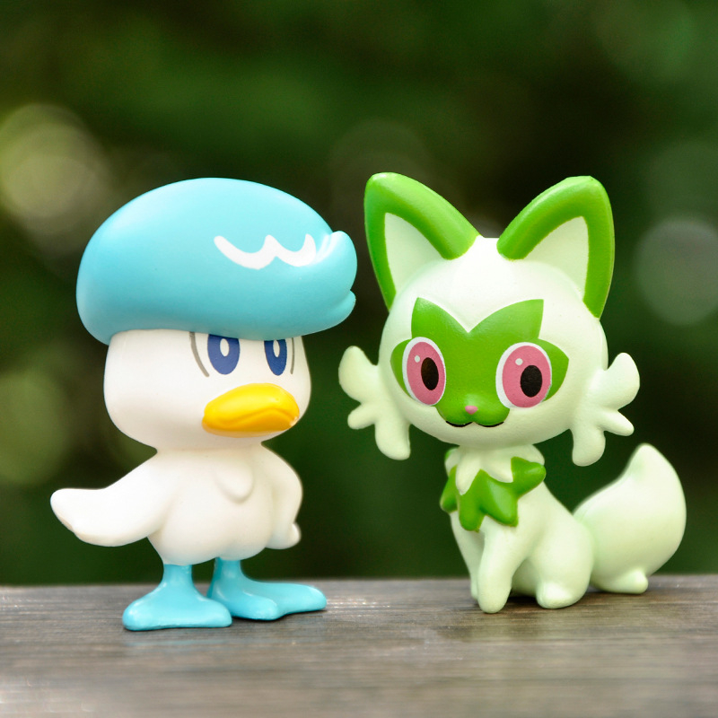 8 cái / bộ 5 cm anime pokemon scarlet and violet hình pikachu jirachi sprigatito fuecoco quaxly koraidon miraidon q phiên bản pvc action figures mô hình búp bê đồ chơi