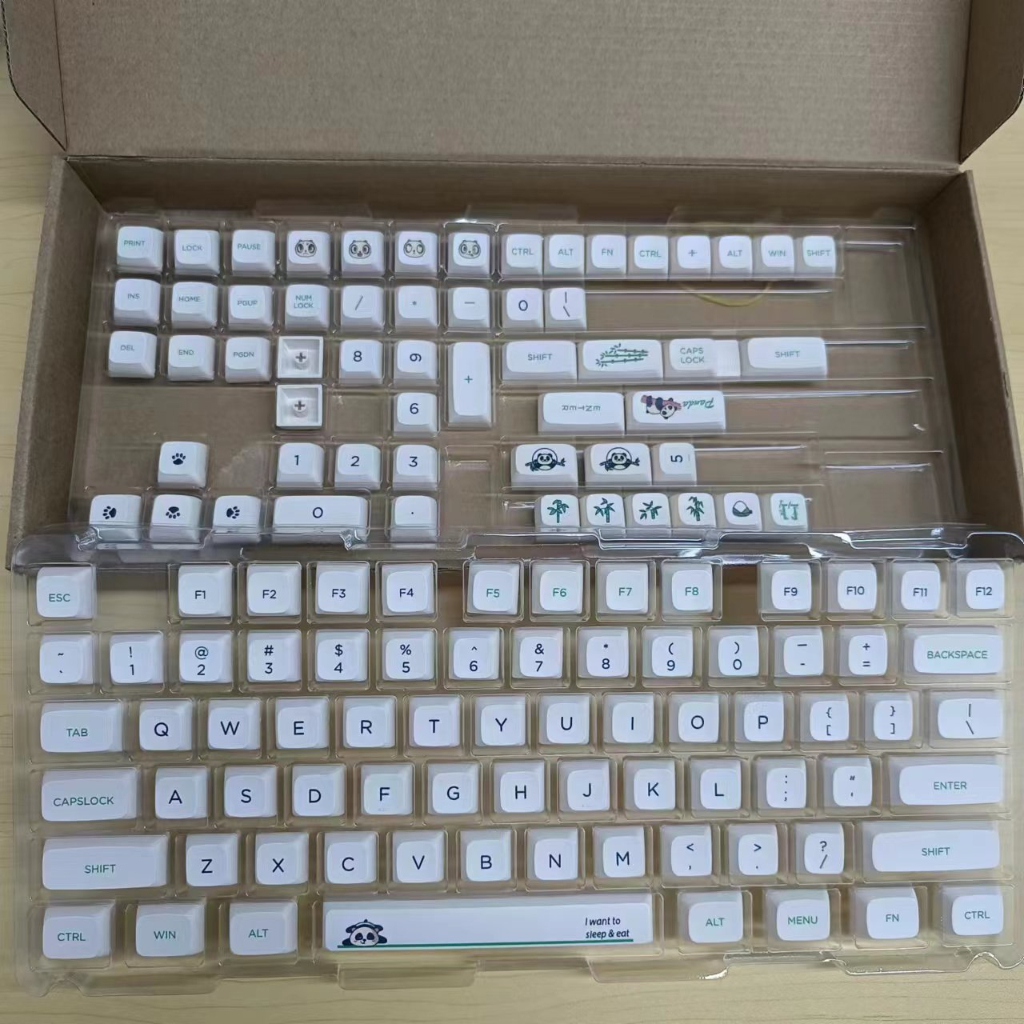 Bàn Phím Cơ 125 Phím xda profile pbt Chủ Đề Gấu Trúc