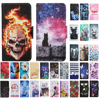 Flip Case Cho Iphone 12 13 Mini 14 Plus Pro Max Họa Tiết Hoạt Hình Tranh Da Ví Khe Cắm Thẻ Đứng Bao