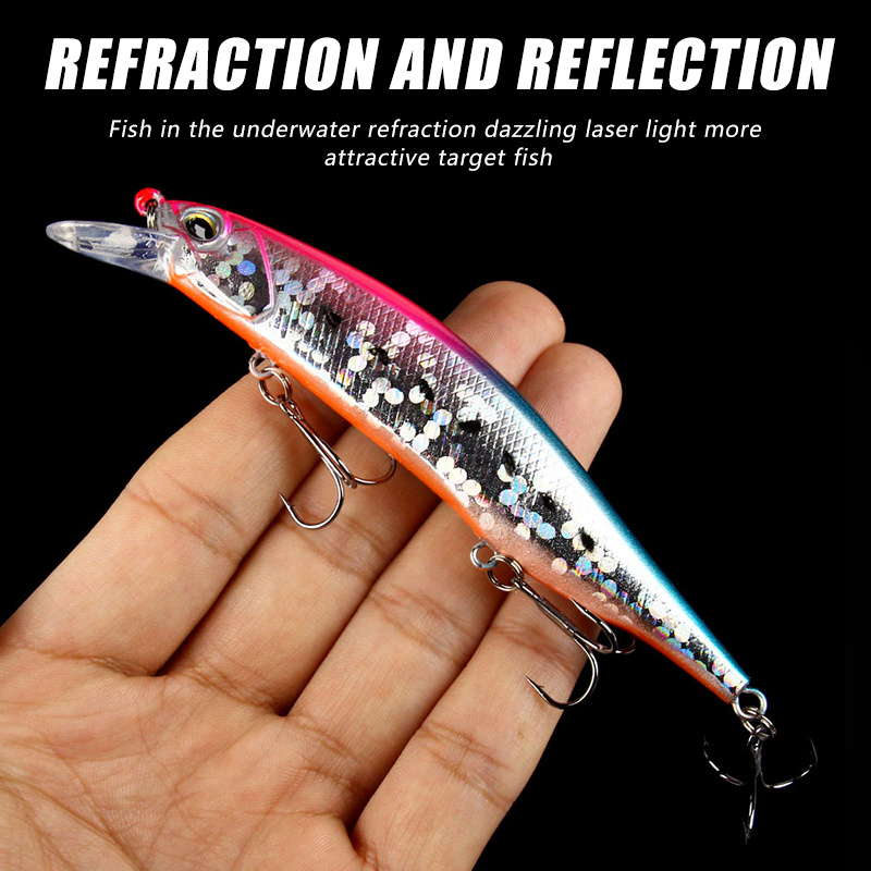 1 Mồi Câu Cá Nhân Tạo Cứng 12cm 15g Minnow Fishing Lure Hard Artificial Baits