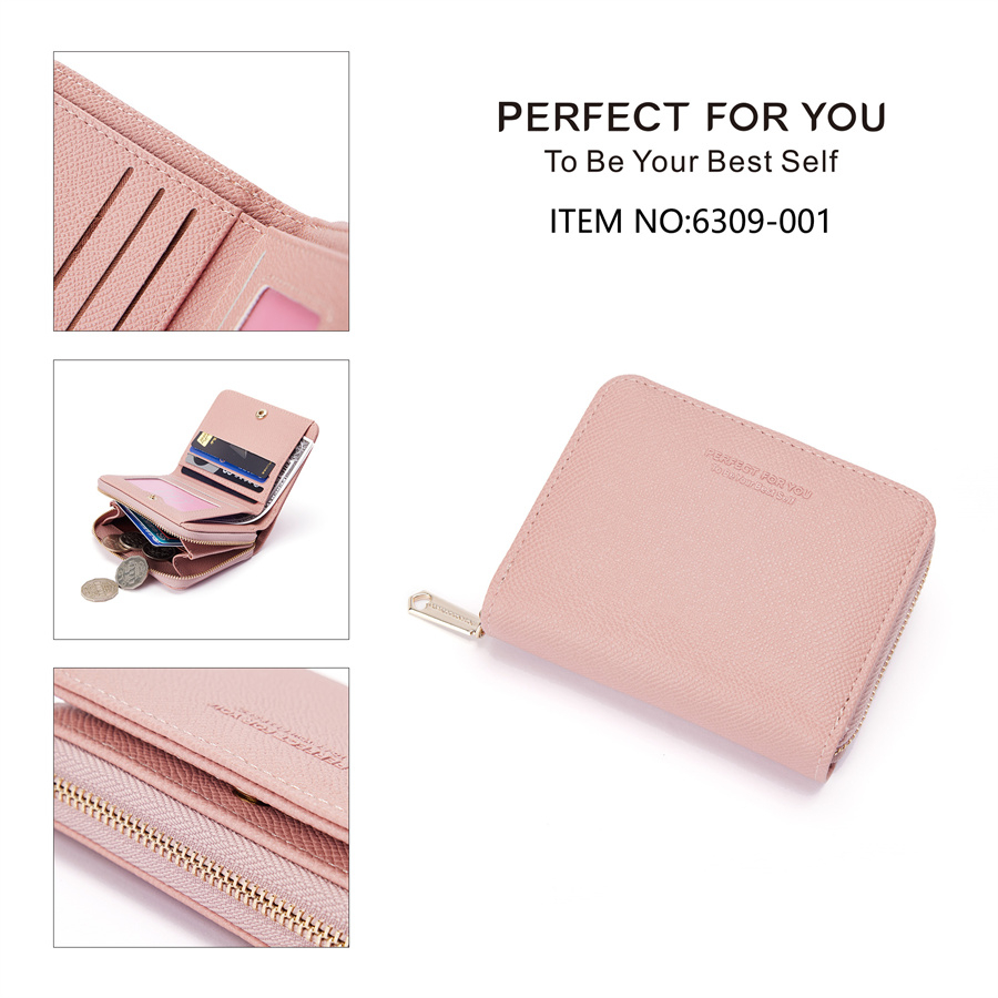 Ví Da mini Dáng Ngắn Phong Cách Hàn Quốc Thời Trang Cho Nữ PERFECT FOR YOU 6309-001