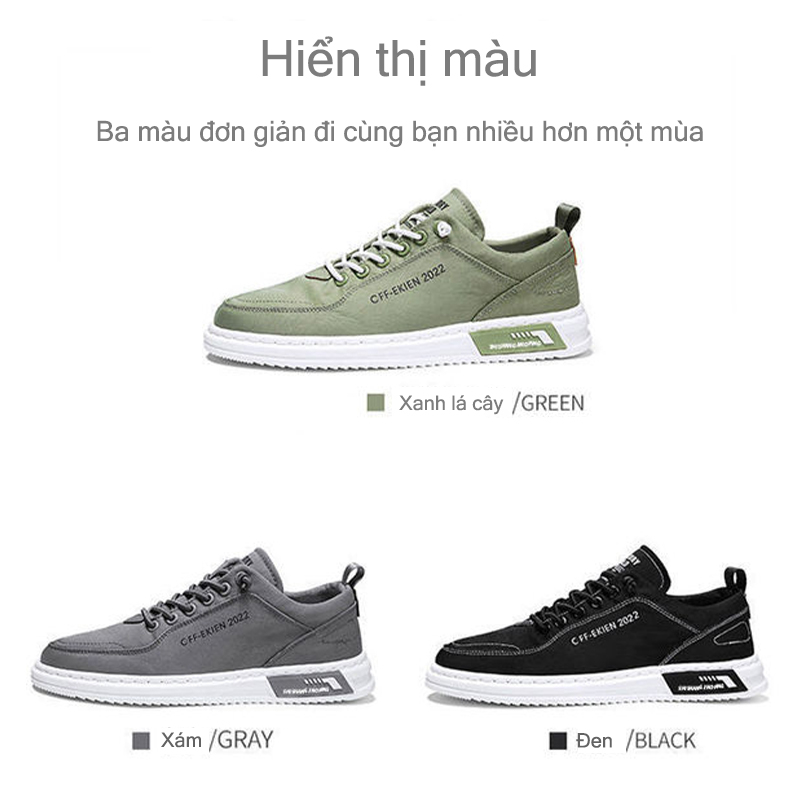 Rừng Tuyết Tùng☘Giày Thể Thao Vải Canvas Đế Mềm Siêu Nhẹ Thoáng Khí Phong Cách Hàn Quốc Thời Trang Cho NamGiày nam Thể thao Thư giãn Thời trang