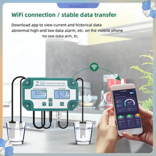 Máy đo chất lượng nước/nhiệt độ muối có độ chính xác cao 6 trong 1 PH TDS EC SG kết nối wifi