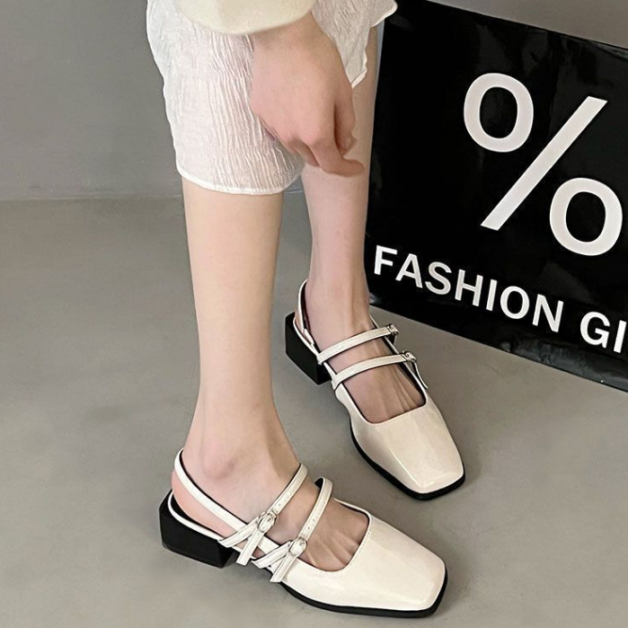 HHH Giày Mary Jane Lolita đế cao 6cm Giày Búp Bê Đế da mềm đế êm thời trang 2023NEW Cho Nữ