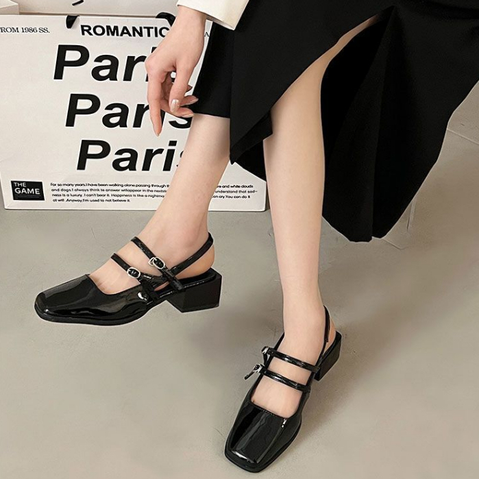 HHH Giày Mary Jane Lolita đế cao 6cm Giày Búp Bê Đế da mềm đế êm thời trang 2023NEW Cho Nữ