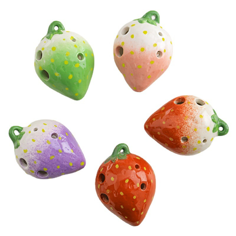 Kèn ocarina Gốm 6 Lỗ Hình Trái Dâu