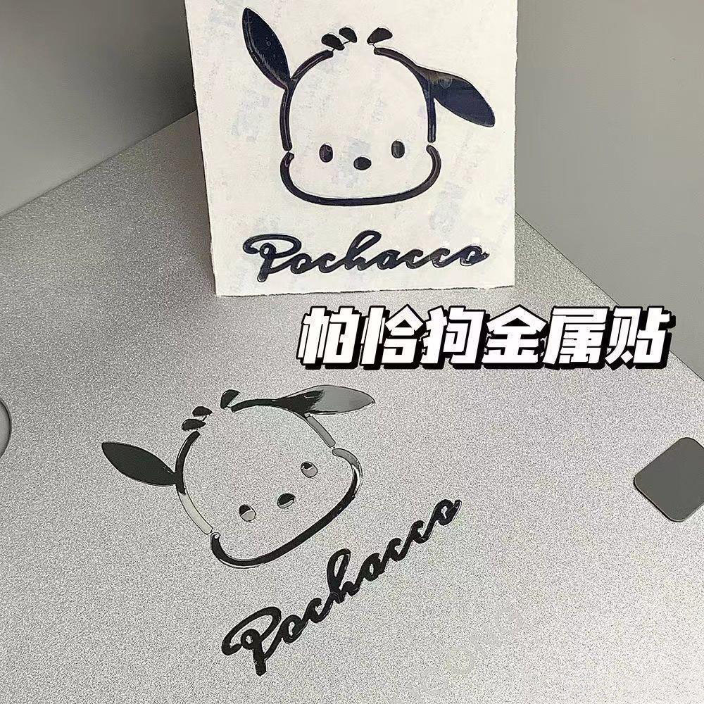 Sanrio Miếng Dán Trang Trí Điện Thoại Bằng Kim Loại Chống Thấm Nước Họa Tiết Hoạt Hình Dễ Thương