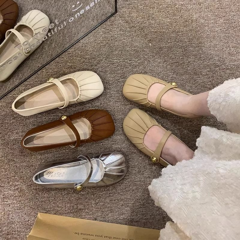 HHH Giày Mary Jane Lolita đế cao 6cm Giày Búp Bê Đế da mềm đế êm thời trang 2023NEW Cho Nữ