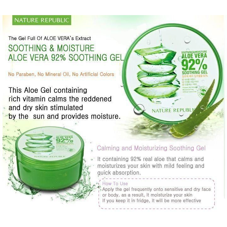 Aloe gel Lô Hội 97% Dưỡng Ẩm Làm Mịn Da Mặt 300ml
