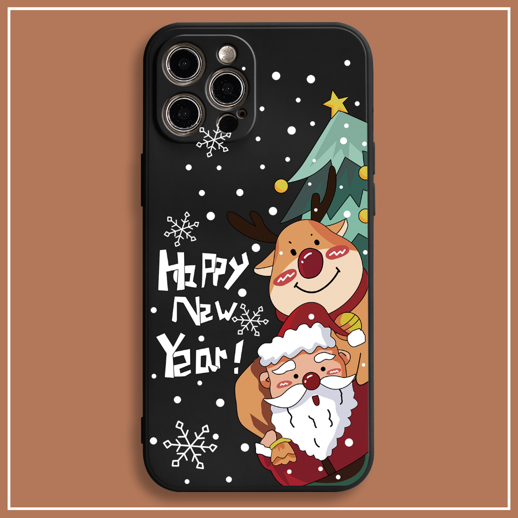 Ốp Điện Thoại Hình Ông Già Noel Cho iphone 13 pro max 12 pro max 6 7 8 plus se 2023 x xs max xr 11 pro max