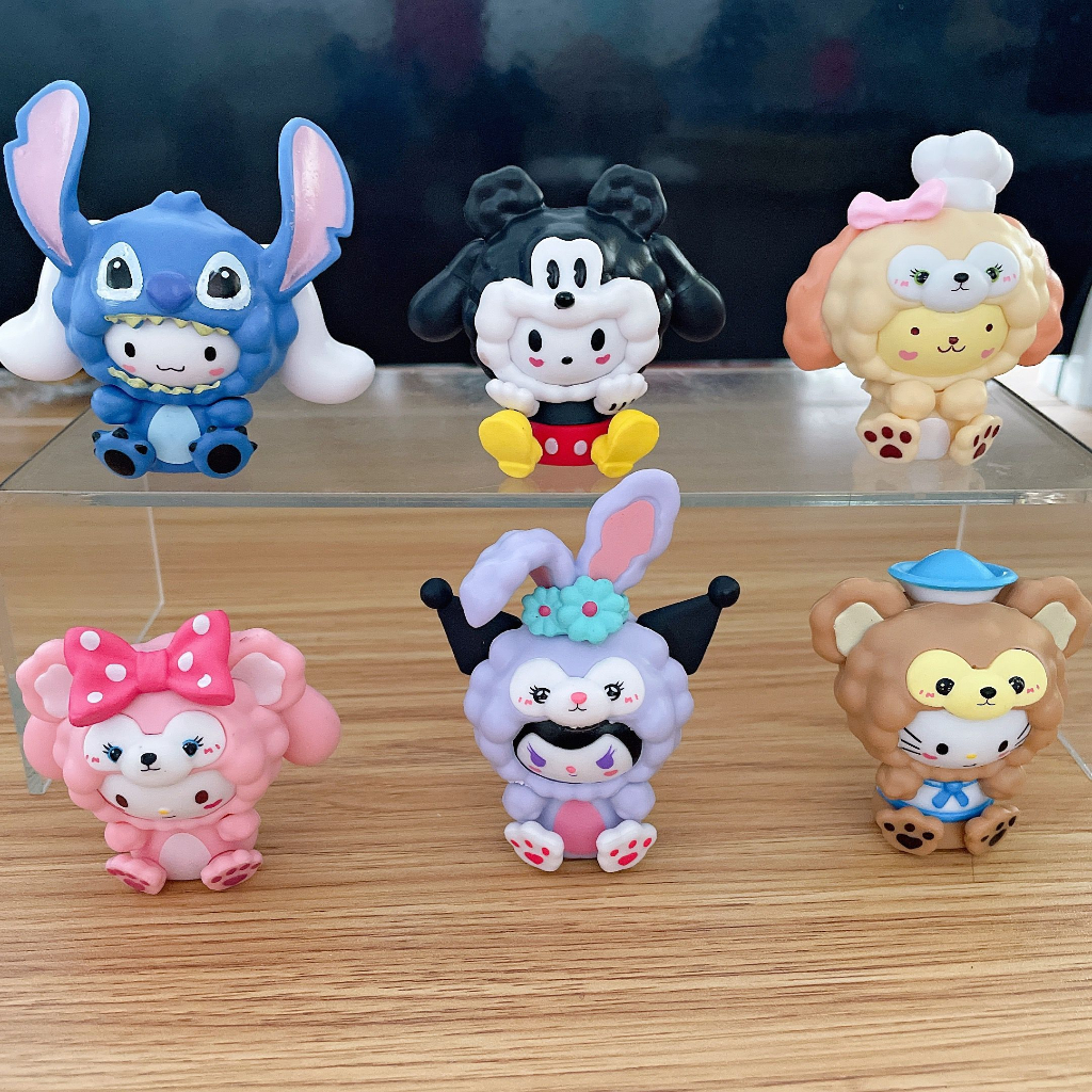 Set 6 Đồ trang trí Nhân Vật sanrio 5-7cm Trang Trí