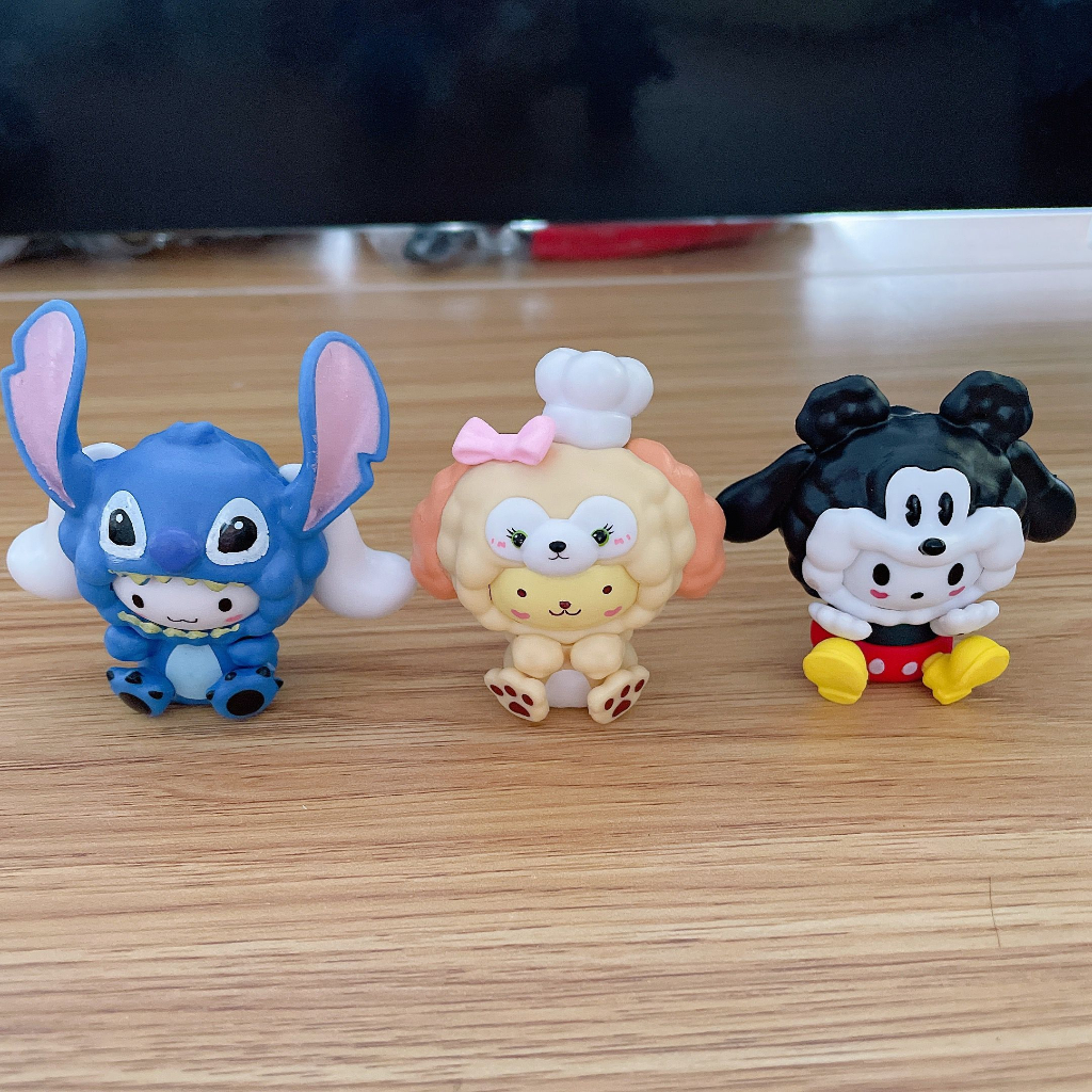 Set 6 Đồ trang trí Nhân Vật sanrio 5-7cm Trang Trí