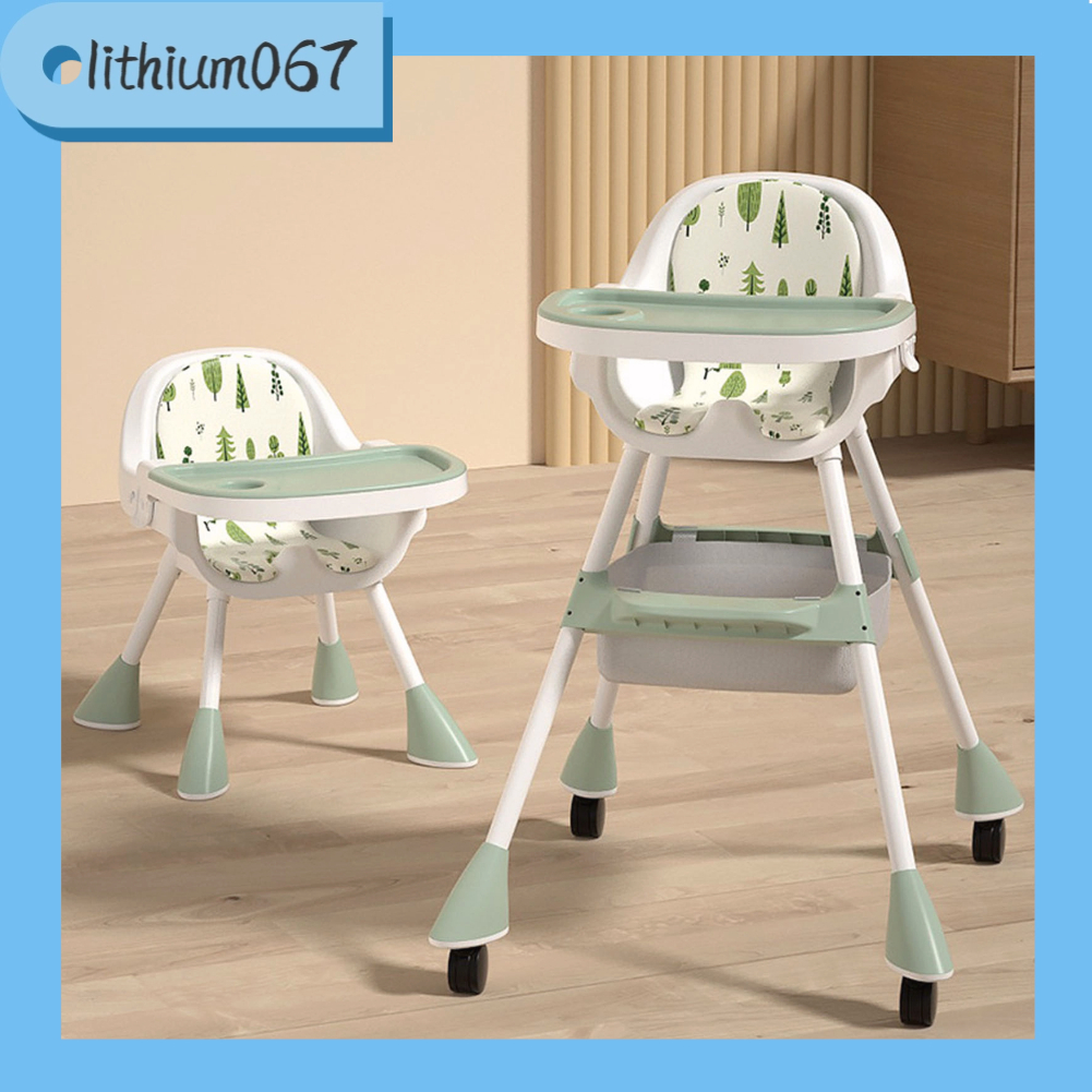 Ghế ăn dặm Gấp Gọn Cho Bé Có Thể Điều Chỉnh Chiều Cao Khay có thể Tháo Rời Đa Chức Năng - Lithium067