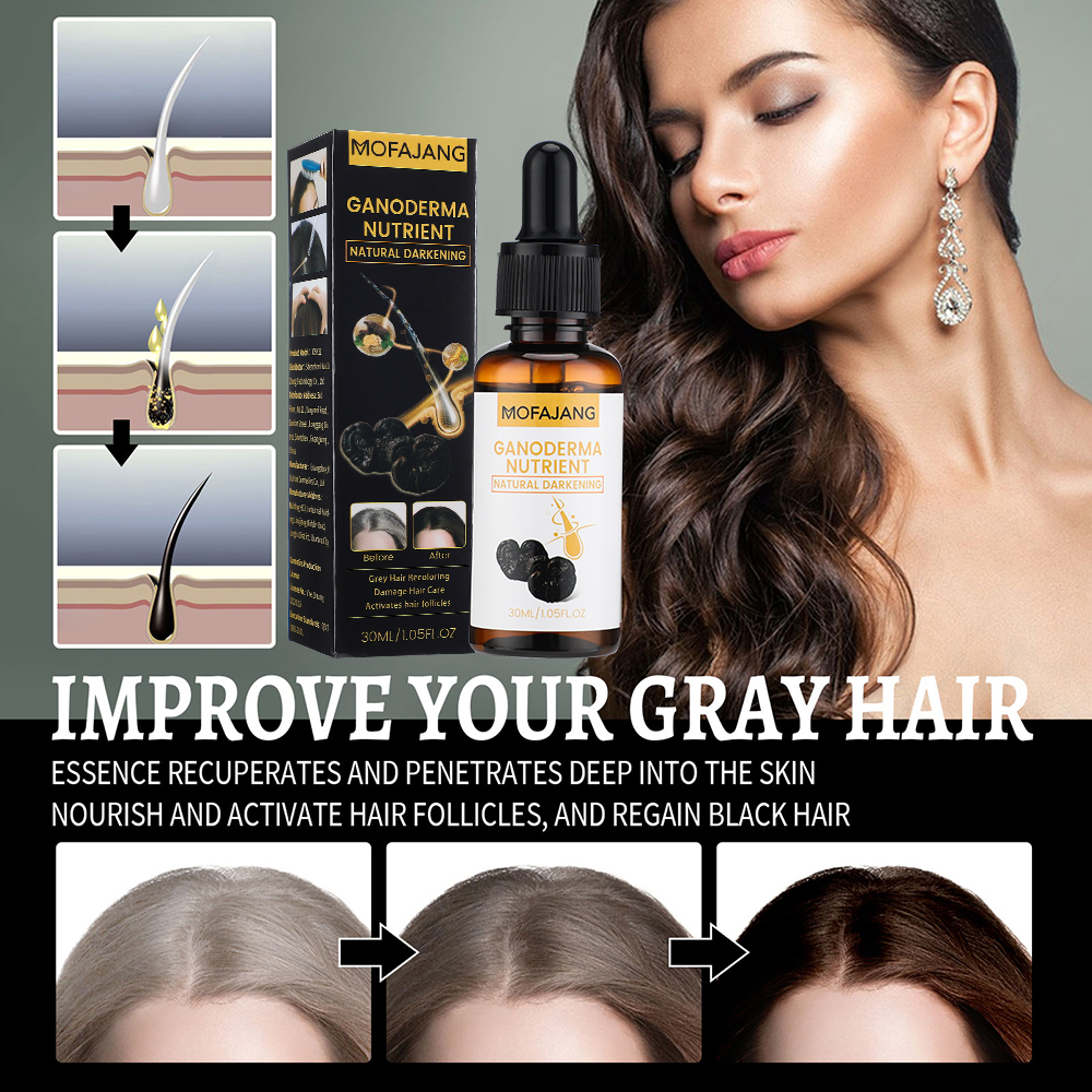 Tinh Chất Nuôi Dưỡng Tóc Màu Đen / Xám 30ml 30ml Darka Anti-greying Hair Serum, Darka Pro Anti-greying Hair Serum