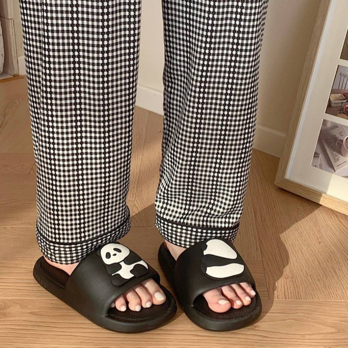 Prowow❤Dép Đi Trong Nhà Đế Mềm Hình Gấu Trúc Dễ Thương Cho Nữ