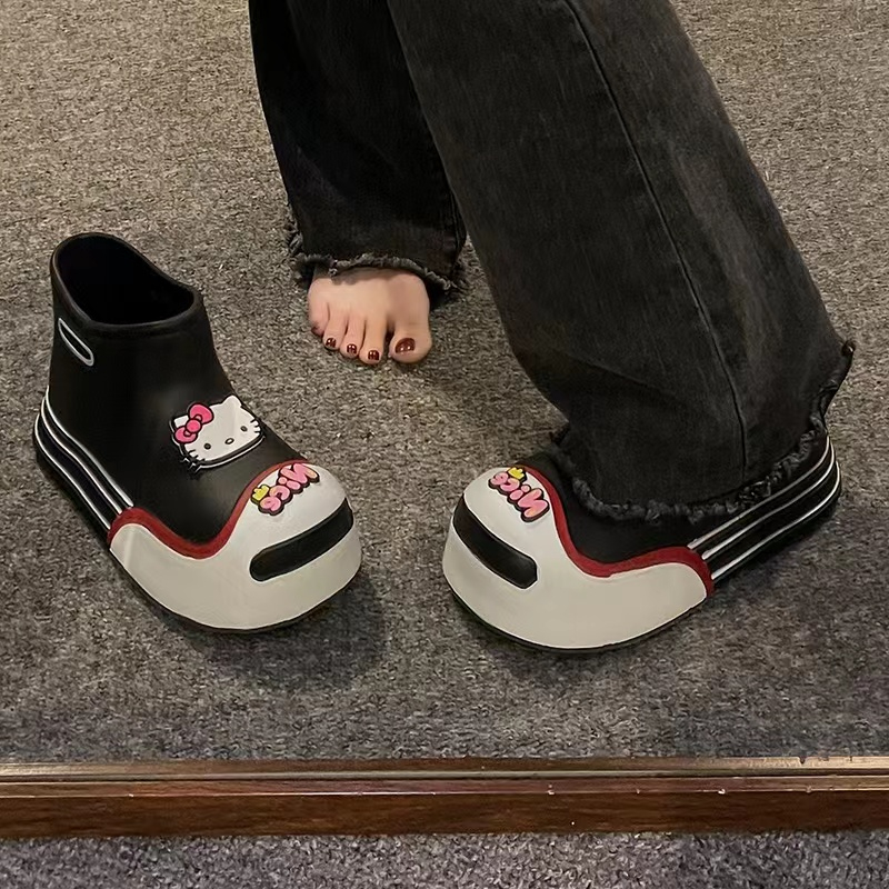 Ủng Đi Mưa/Giày Bốt đi mưa Đế Mềm Chống Trượt In Hình hoạt hình Dễ Thương Thời Trang Mùa Hè Nữ