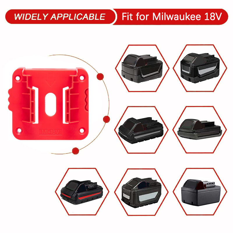 Giá đỡ pin có thể ghép nối cho Makita cho Dewalt cho Milwaukee 18V Li-ion Battery , Giá đỡ đế pin