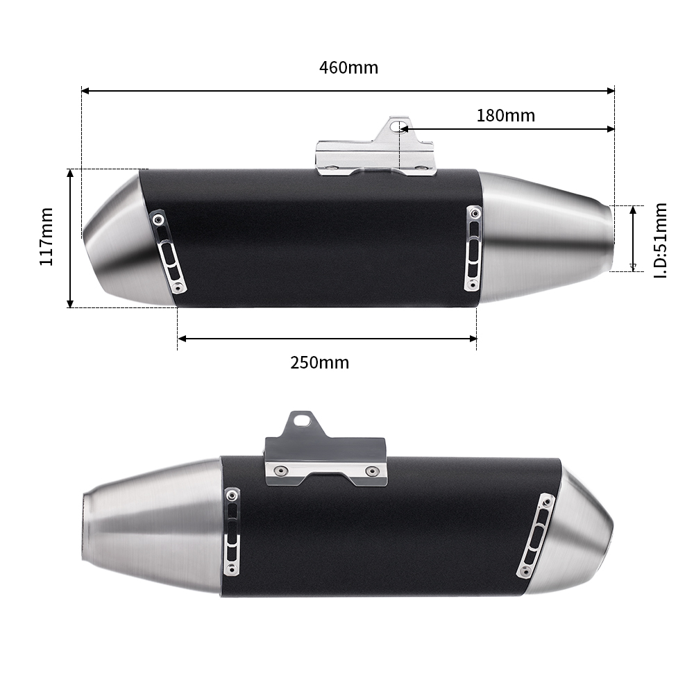 Ống Pô Giảm Thanh 51mm Chuyên Dụng Cho Xe Mô Tô crf150 crf230 crf250 crf300l