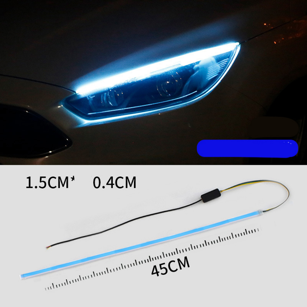 Thonglor Đèn Pha Ô Tô Dải ĐÈN LED Ánh Sáng Hai Màu Năng Động Chạy Ban Ngày Tín Hiệu Dạng Ống drive 2 u