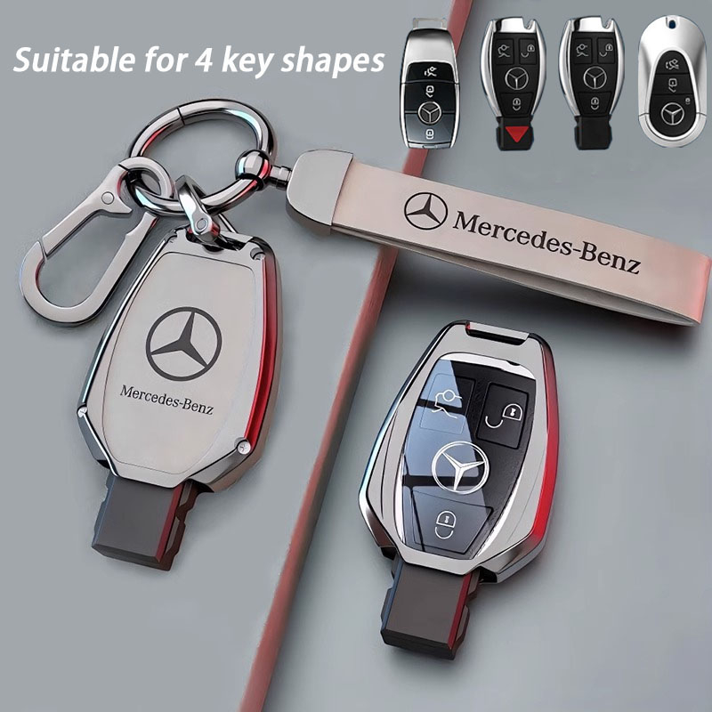 Vỏ chìa khóa hợp kim cao cấp cho Mercedes Benz C/E/S/A/GLC/W205/C63/E63/E200L/E300L/C260L/A200L