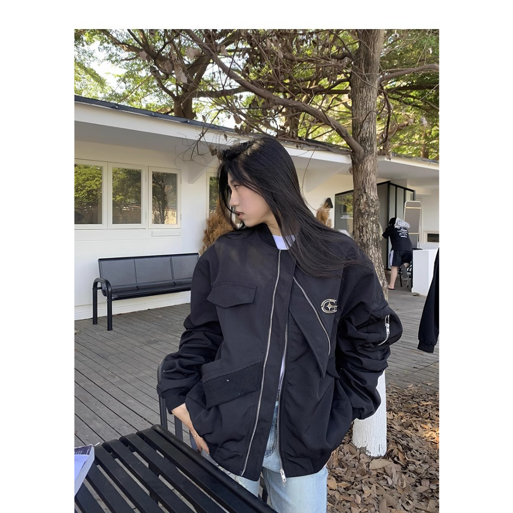 Áo Khoác Dáng Rộng Phong Cách Thời Trang Mỹ Dành Cho Nữ