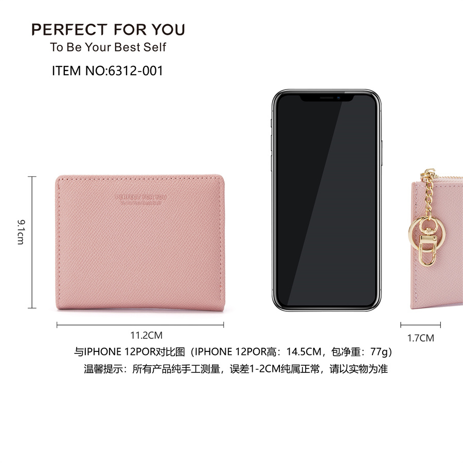 Ví Da mini Phong Cách Hàn Quốc Xinh Xắn Dành Cho Nữ PERFECT FOR YOU 6312-001