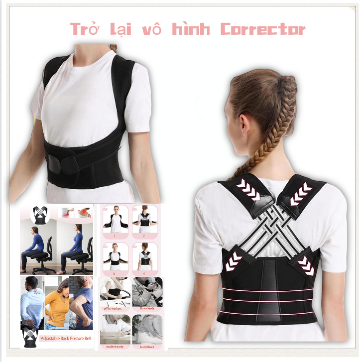 Đai Đeo Điều Chỉnh Tư Thế Chống Gù Lưng Tiện Lợi