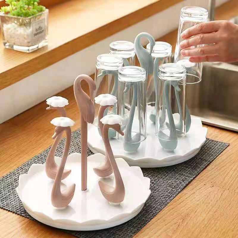 Khay úp ly cốc, Giá Úp Cốc, Thiên Nga Cốc Xoay Khay Nhỏ Giọt Nhựa Được Uống Điện Giá Đứng Cho Nhà Bếp Gia Đình