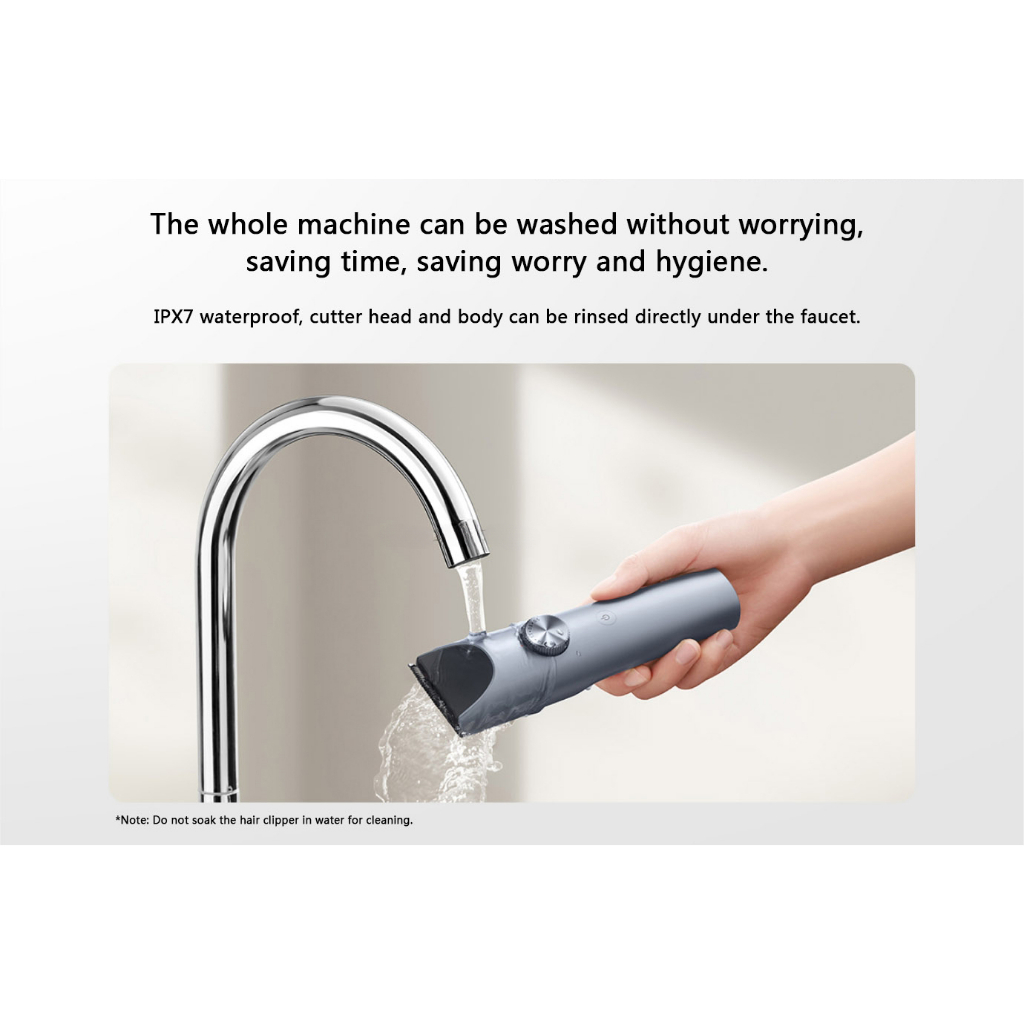 Xiaomi mijia Tông Đơ Cắt Tóc Bằng Hợp Kim Titan Không Dây ipx7 2 Lưỡi Dao Tiện Dụng