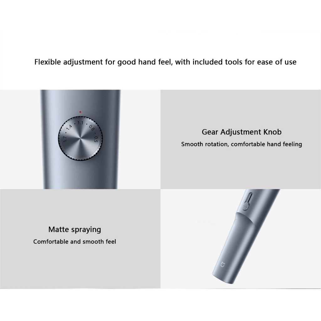 Xiaomi mijia Tông Đơ Cắt Tóc Bằng Hợp Kim Titan Không Dây ipx7 2 Lưỡi Dao Tiện Dụng